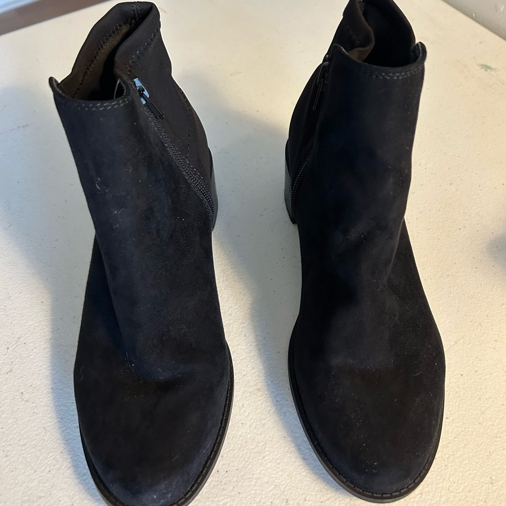 Alexis Black Textile Ankle Boots